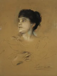 Marcella Sembrich portréja, 1891 (pasztell, karton)